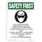 Signmission OSHA SAFETY FIRST Sign, Follow Manufacturer W/ Symbol, 18in X 12in Decal, 12" W, 18" L, Portrait OS-SF-D-1218-V-11126 - alternate 1